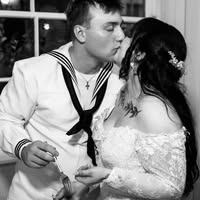 Couple exchanging vows